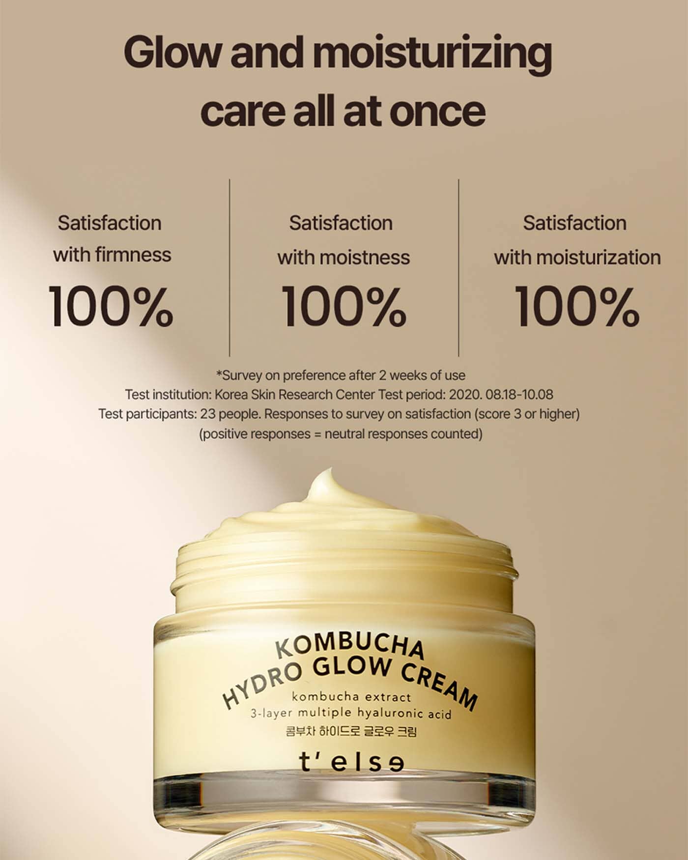 Kombucha Hydro Glow Cream Facial Moisturizer T'else 