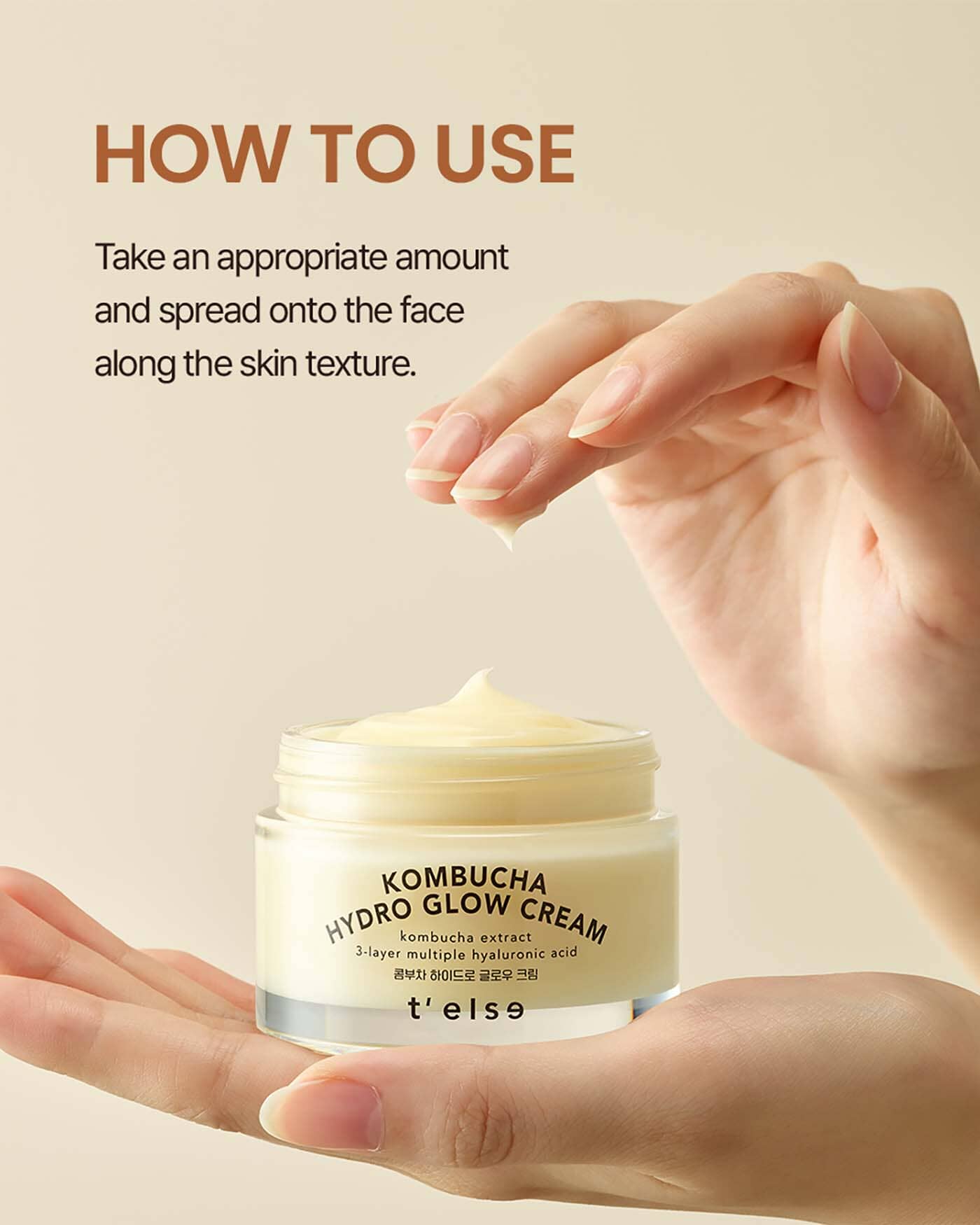 Kombucha Hydro Glow Cream Facial Moisturizer T'else 