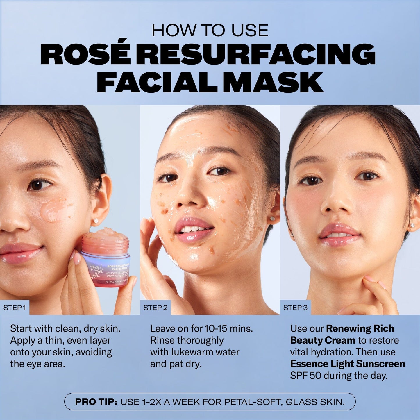Rosé Resurfacing Facial Mask Wash Off Masks Then I Met You 