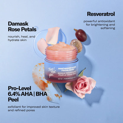 Rosé Resurfacing Facial Mask Wash Off Masks Then I Met You 