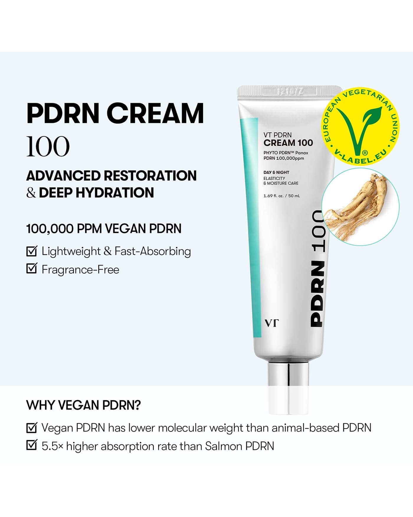 VT PDRN Cream 100 Facial Moisturizer VT COSMETICS 