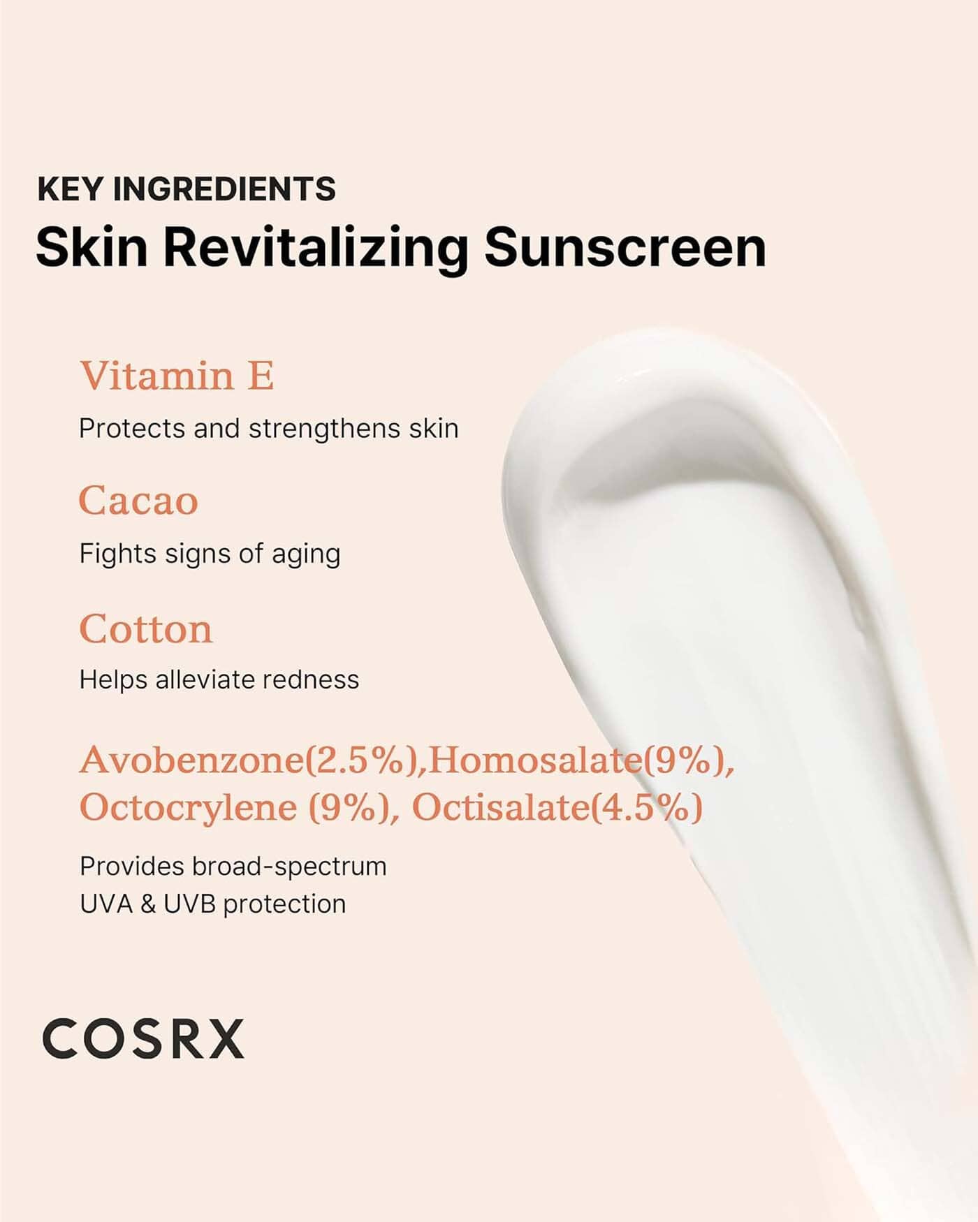 Vitamin E Vitalizing Sunscreen SPF 50+ Sunscreen COSRX 