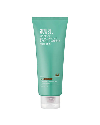 Licorice pH Balancing Pore Cleansing Gel Foam Water Cleanser ACWELL 