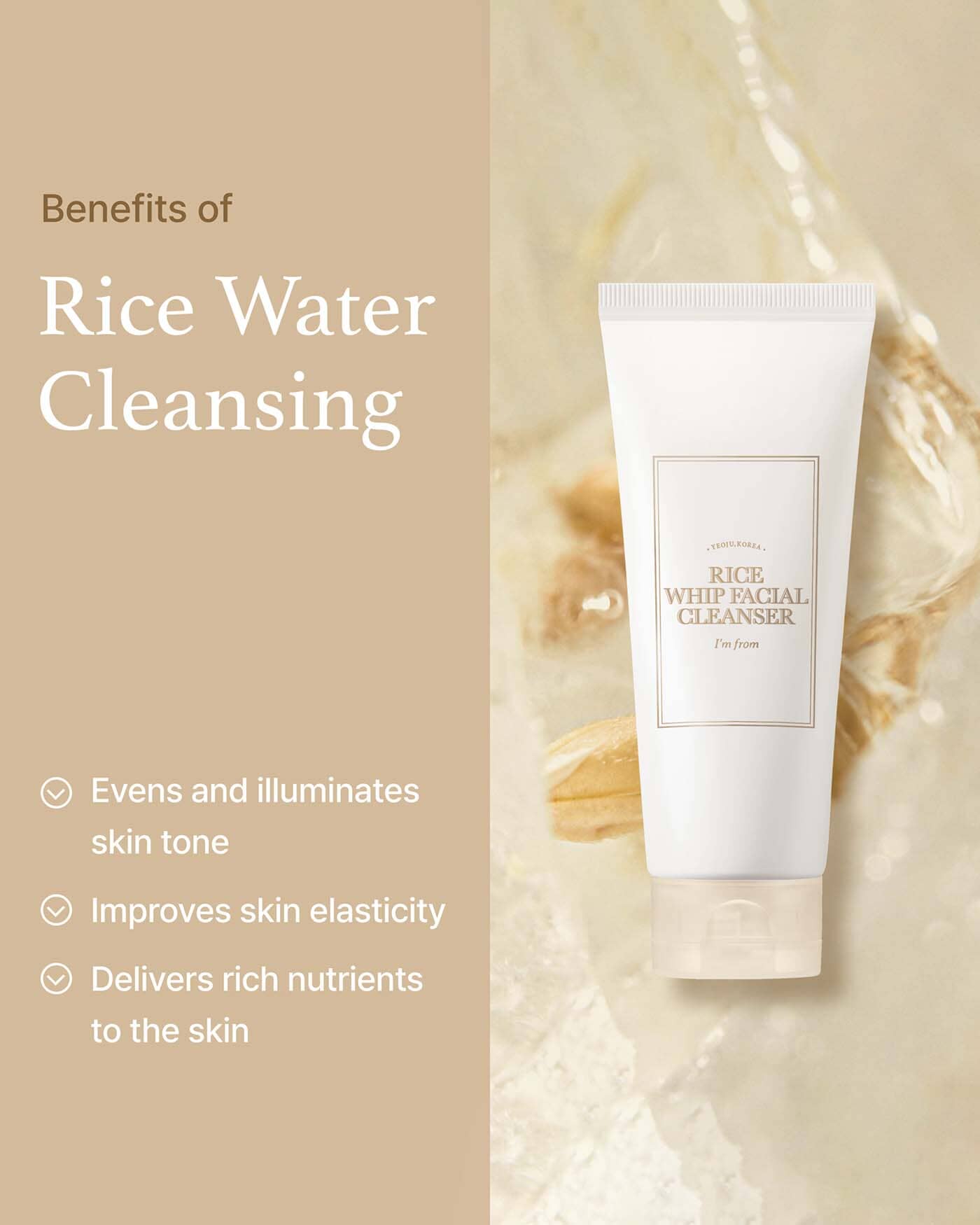 Rice Whip Facial Cleanser Water Cleanser I'M FROM 