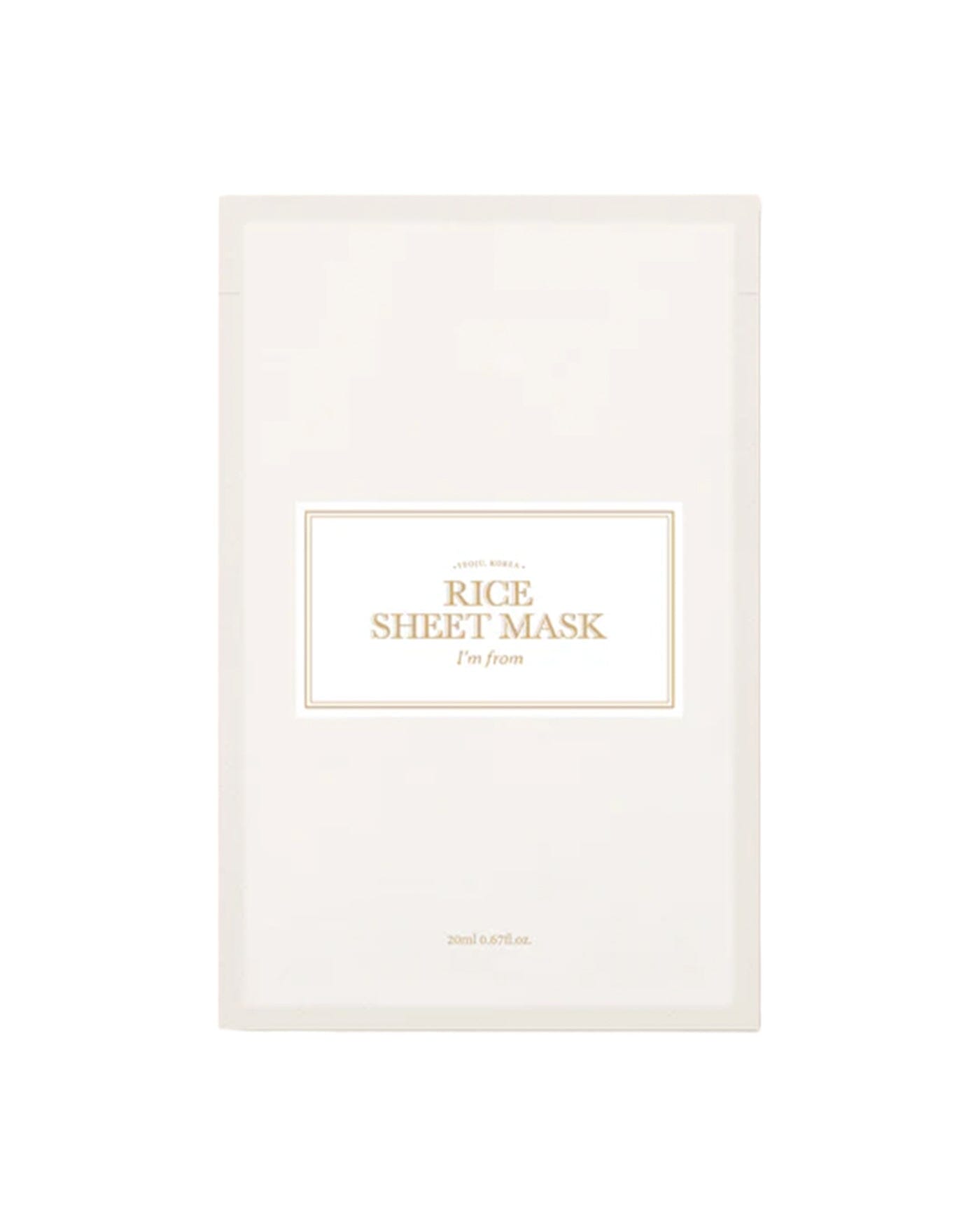 Rice Sheet Mask (Single) Sheet Mask I'M FROM 