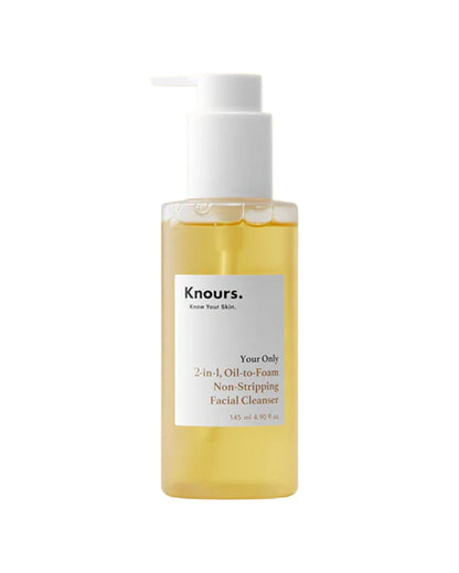 2-in-1, Oil-to-Foam Non-Stripping Facial Cleanser Water Cleanser Knours 