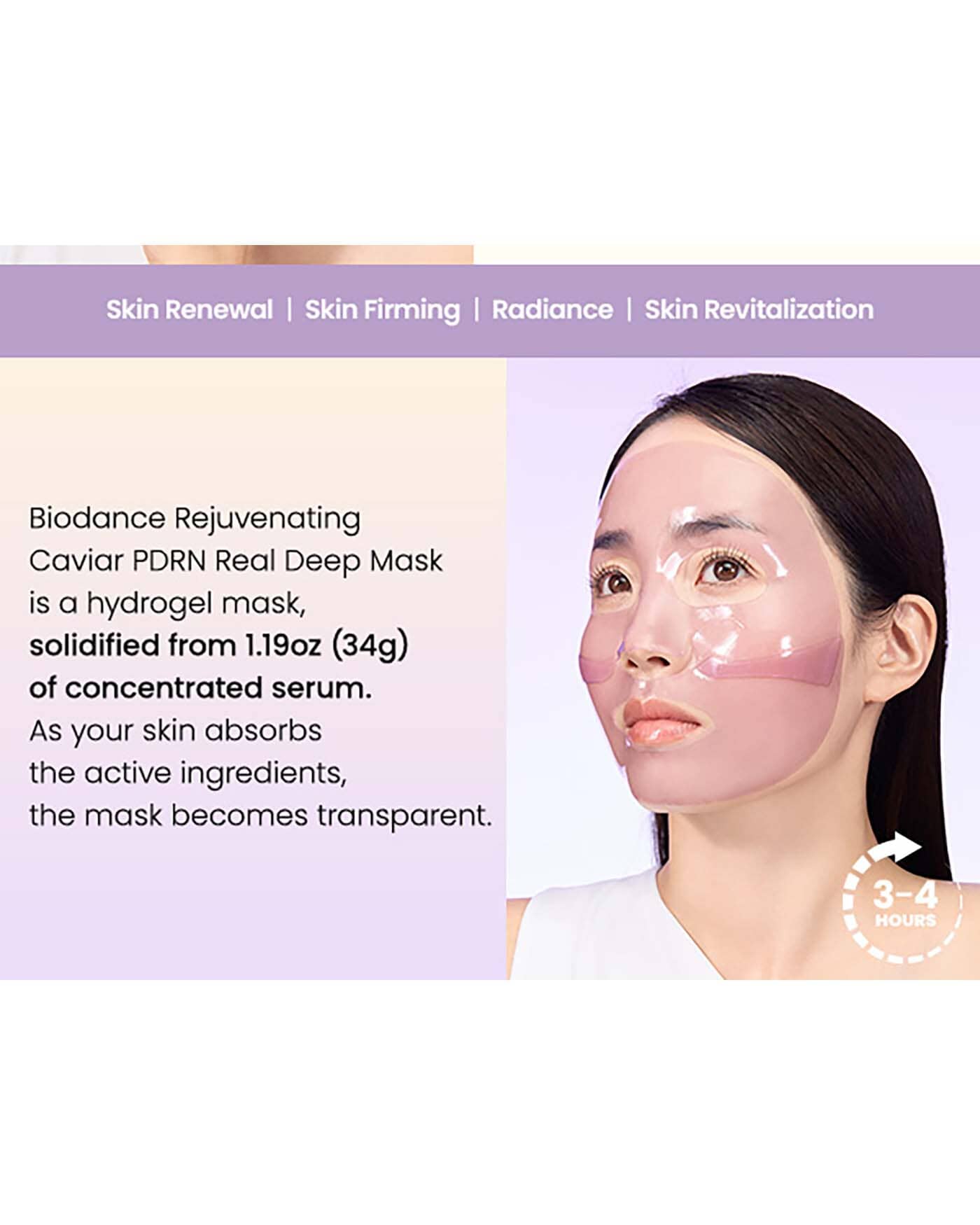 Rejuvenating Caviar PDRN Real Deep Mask Sheet Mask Biodance 