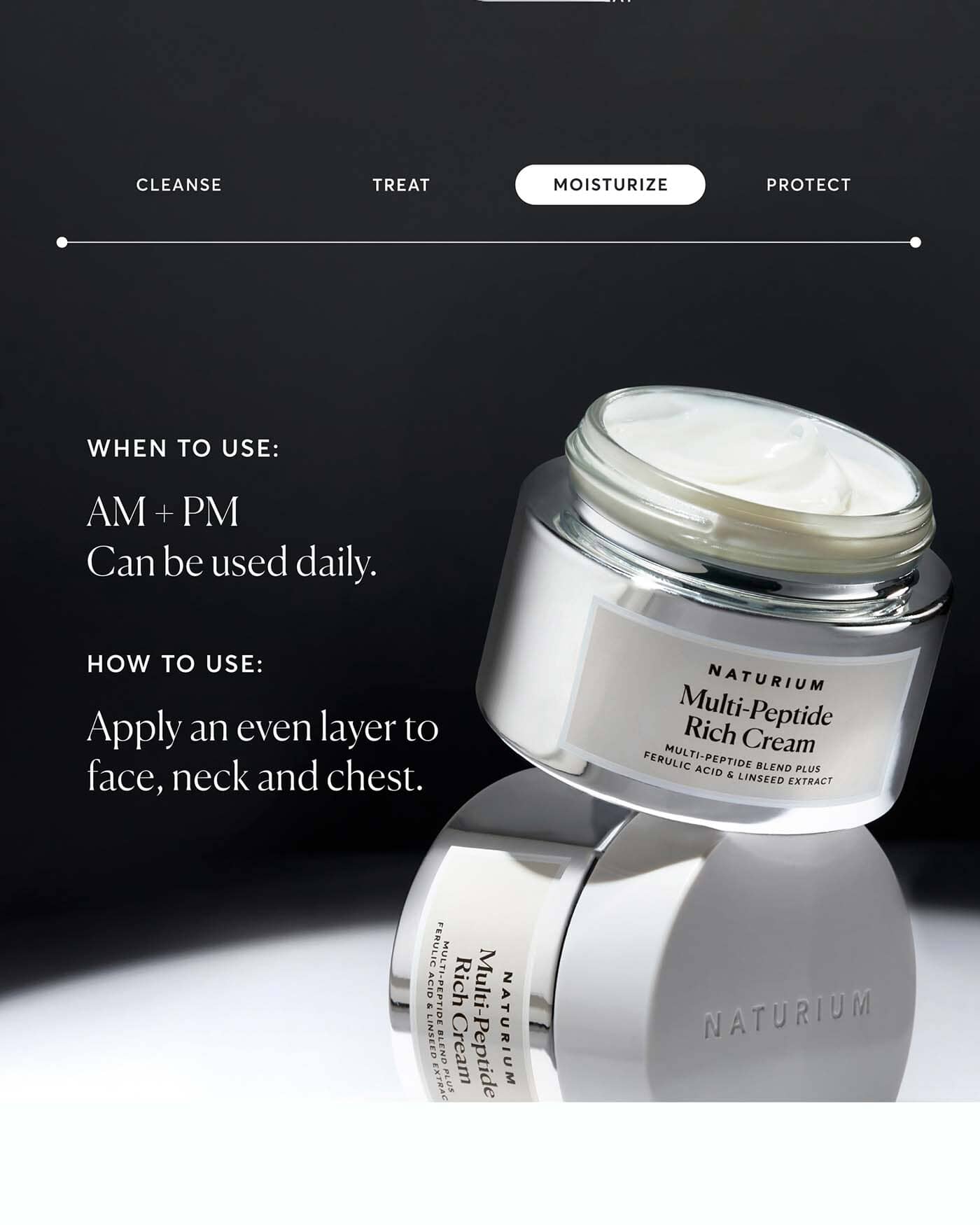 Multi-Peptide Rich Cream Facial Moisturizer NATURIUM 