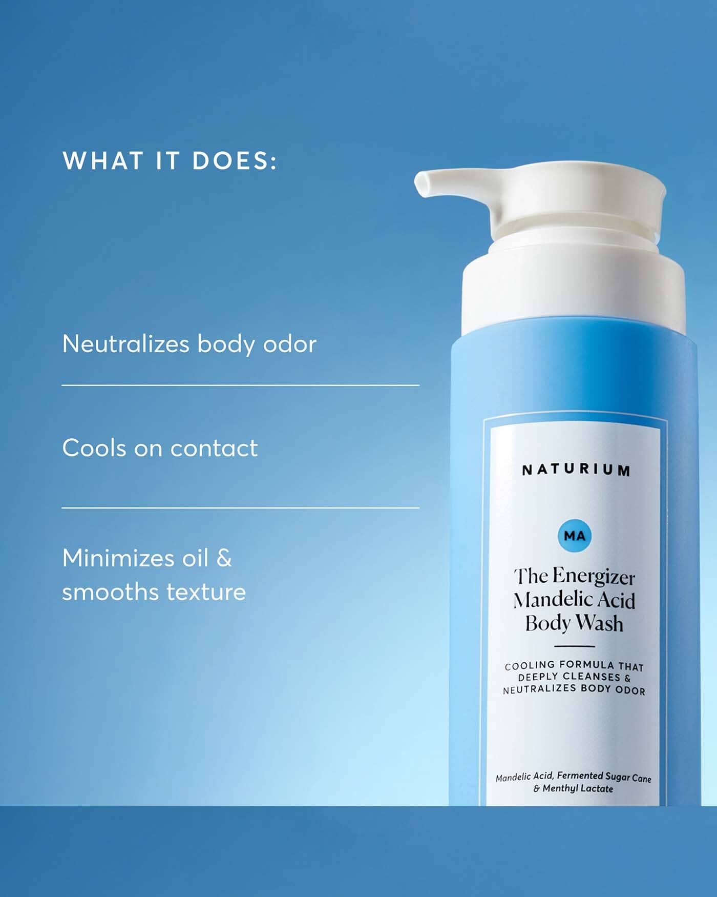 The Energizer Mandelic Acid Body Wash NATURIUM 