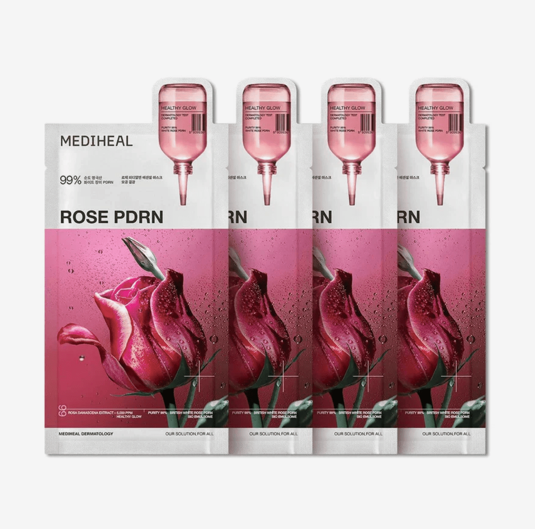 Rose PDRN Essential Mask Healthy Glow (4 pack) Soko Glam 