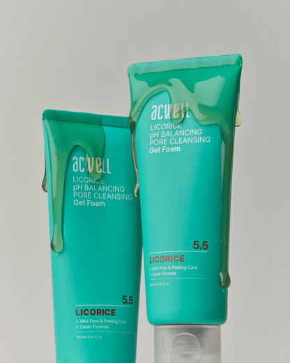 Licorice pH Balancing Pore Cleansing Gel Foam Water Cleanser ACWELL 