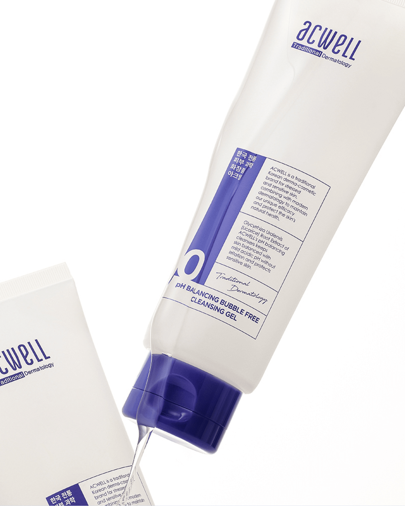 pH Balancing Bubble Free Cleansing Gel Water Cleanser ACWELL 