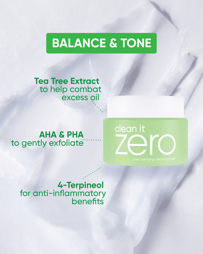 Clean It Zero Cleansing Balm Pore Clarifying Oil Cleanser BANILA CO 