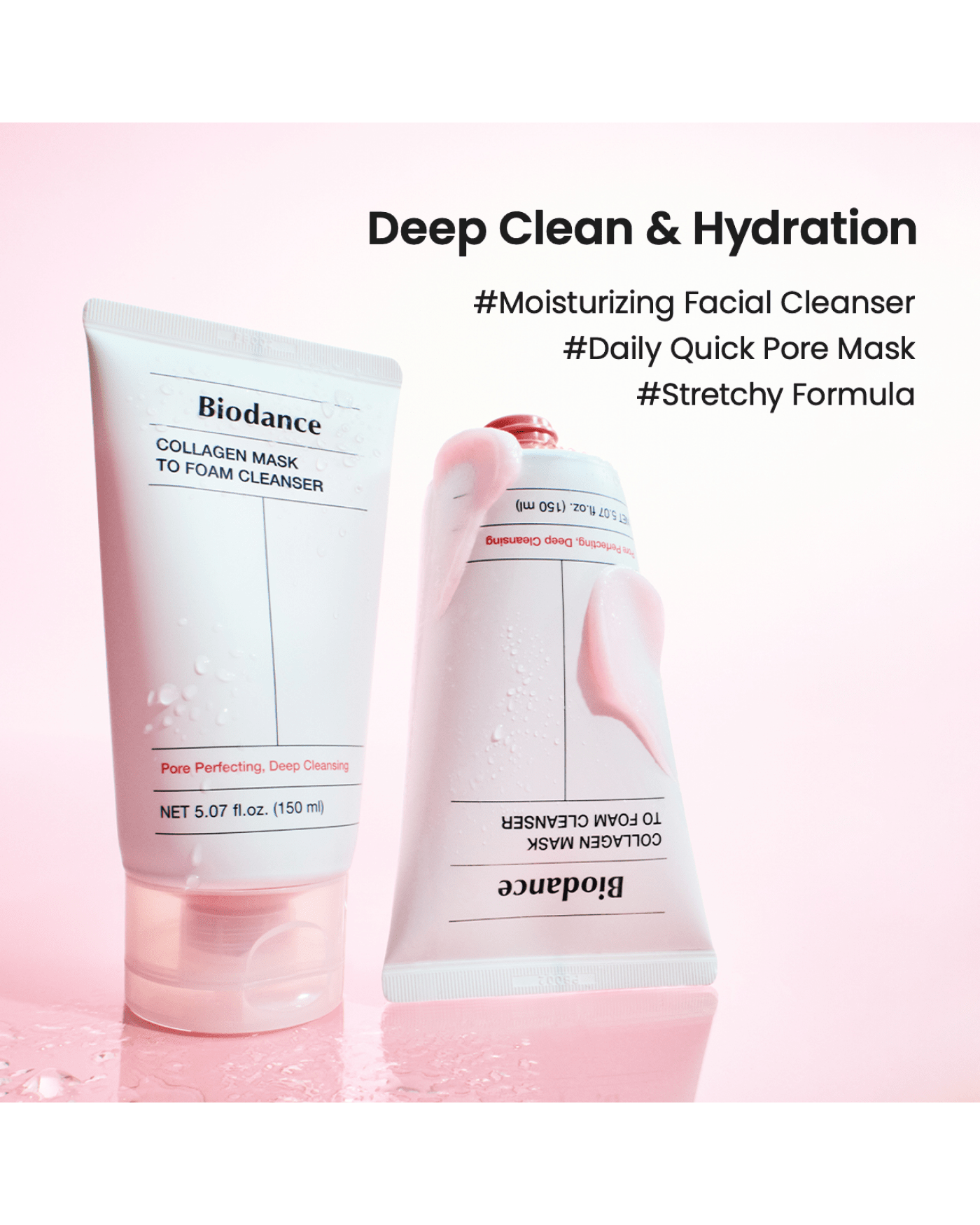 Collagen Mask to Foam Cleanser Water Cleanser Biodance 