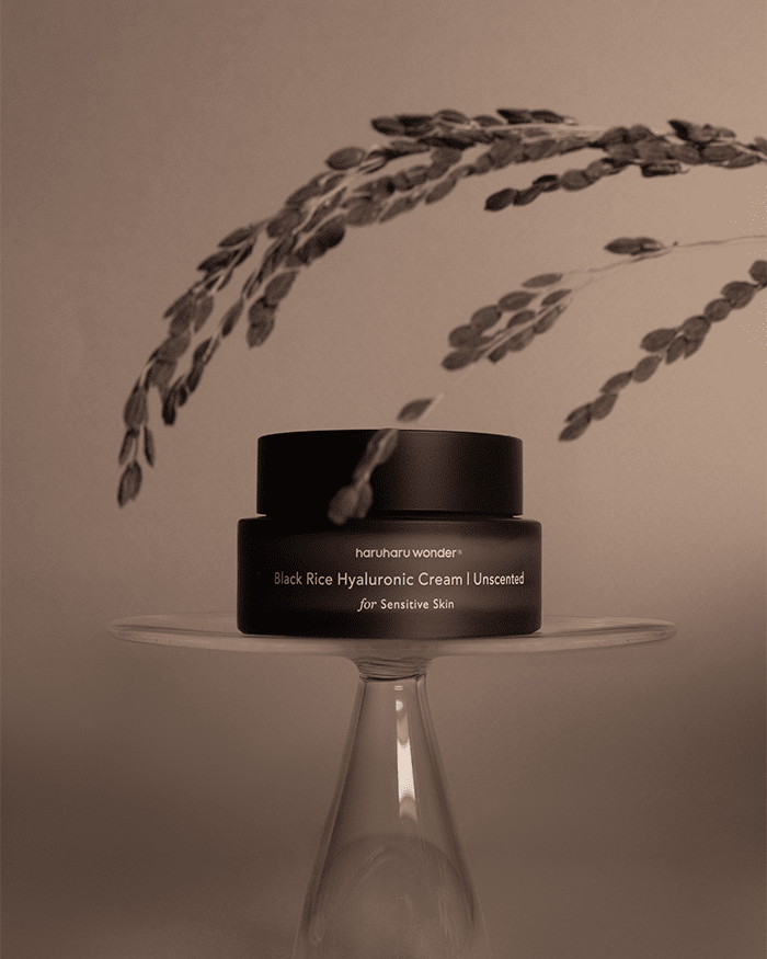 Black Rice Hyaluronic Cream Unscented Facial Moisturizer Haruharu Wonder 