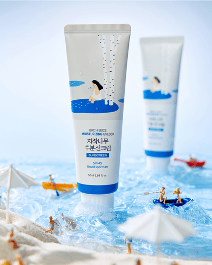 Birch Juice Moisturizing UVLOCK SPF 45 Broad Spectrum Sunscreen ROUND LAB 