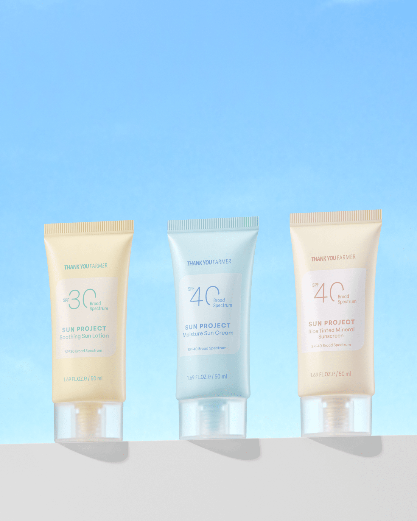 Sun Project Moisture Sun Cream SPF 40 Broad Spectrum THANK YOU FARMER 