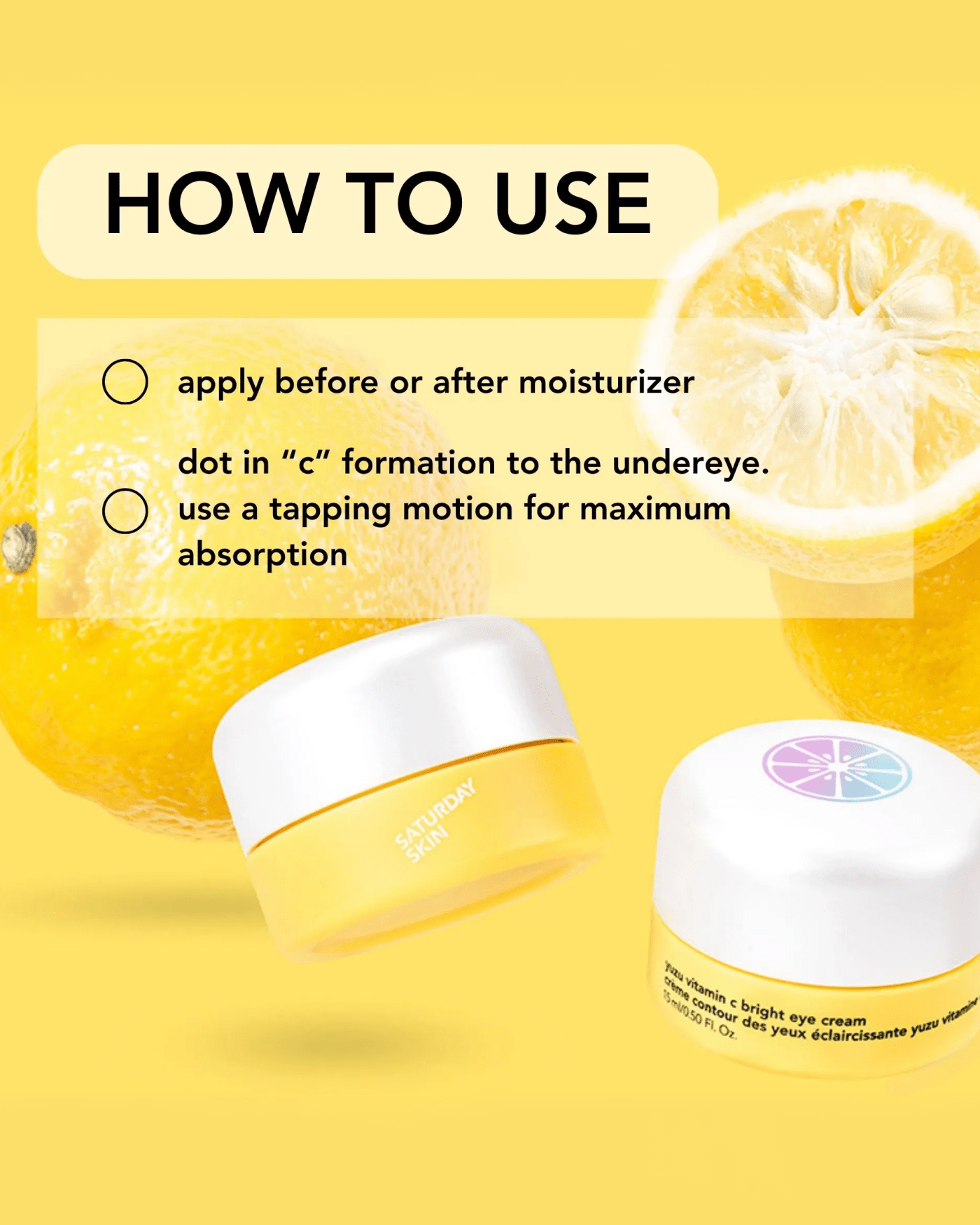 Yuzu Vitamin C Bright Eye Cream Eye cream SATURDAY SKIN 