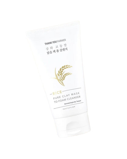 Rice Pure Clay Mask to Foam Cleanser Water Cleanser THANK YOU FARMER 