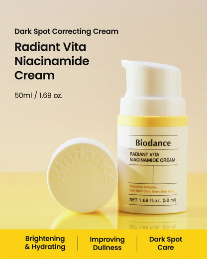 Radiant Vita Niacinamide Cream Facial Moisturizer Biodance 
