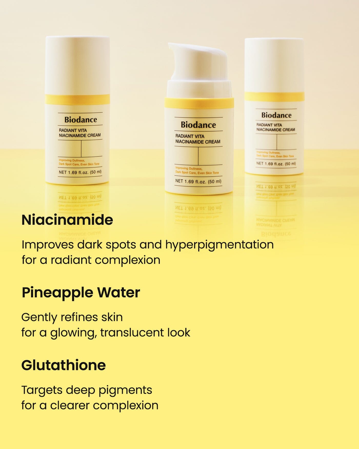 Radiant Vita Niacinamide Cream Facial Moisturizer Biodance 