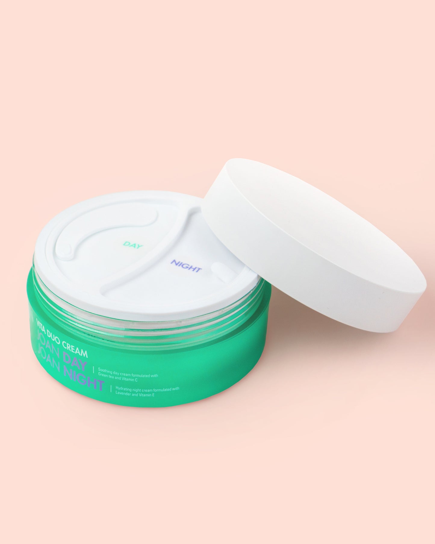 Vita Duo Cream Joan Day Joan Night product picture with lid opened