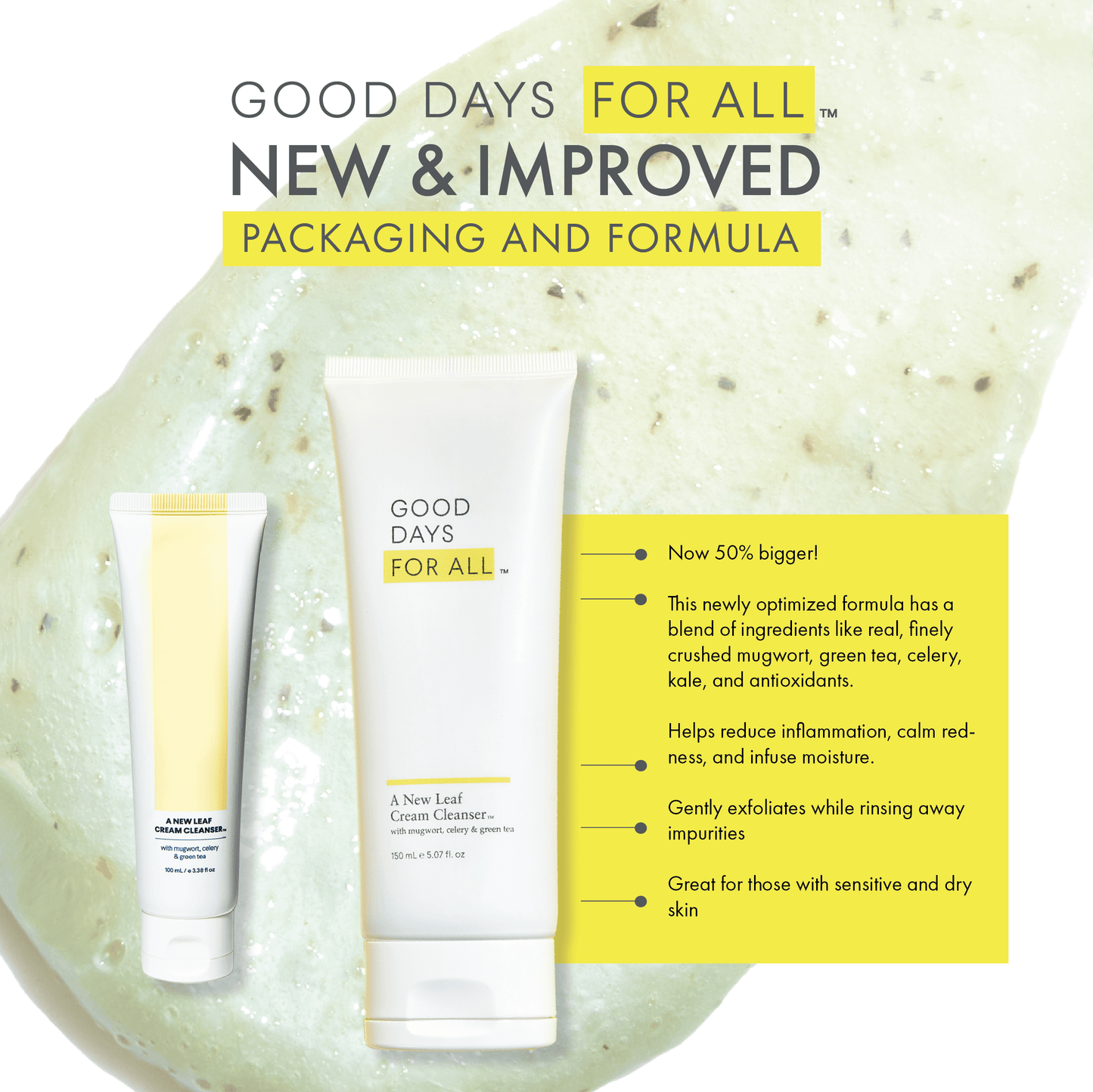 A New Leaf Cream Cleanser Water Cleanser Good Days For All 
